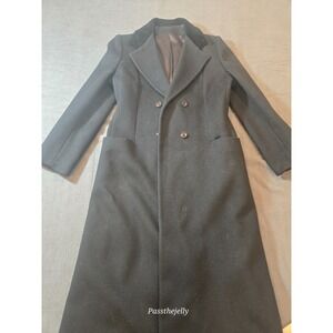 Vtg Beekman Place Forstmann Fabulaire Wool Double Breasted Maxi Coat Small Long